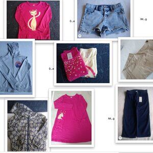 9 piece Gymboree Hanna Andersson Girls 10-12 Bundle Tops Bottoms & Jacket Set